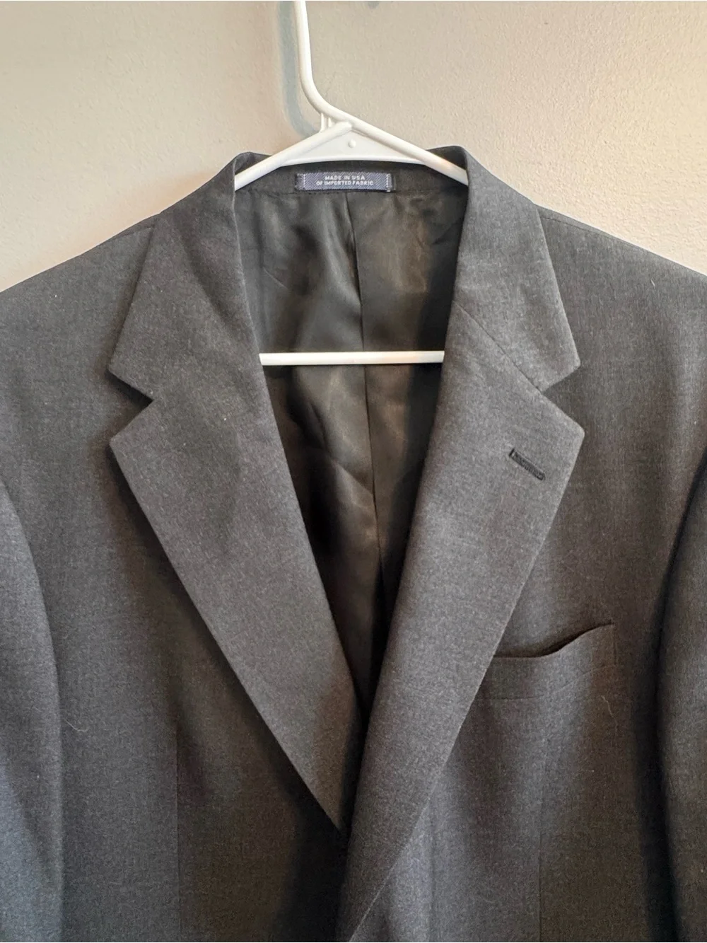 Austin Reed Super 100’s Wool Sport Coat Blazer Gray 44S Made in USA